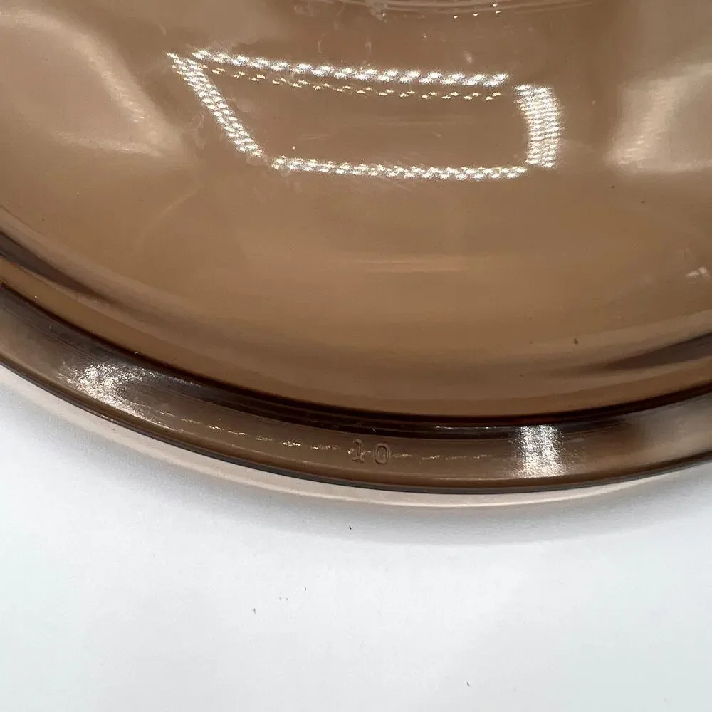 PYREX Corning Ware Visions Vtg Amber Round Glass Lid V-2.5-C